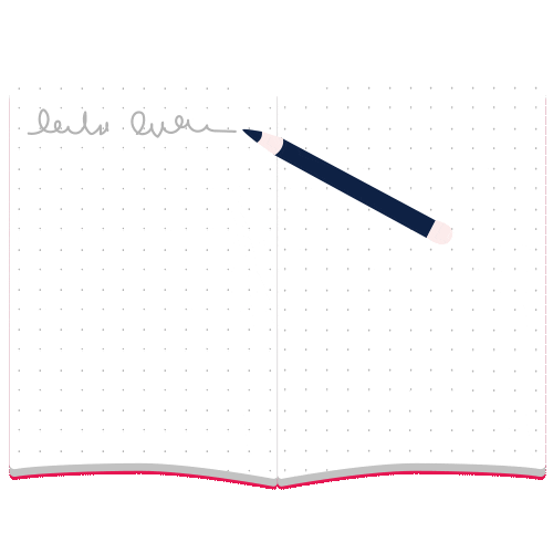 Write Notebook Sticker by Les Jolis Cahiers