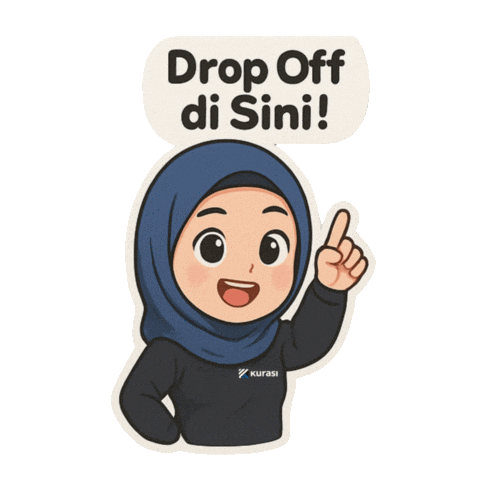 Kurir Drop Off Sticker by Kurasi Media