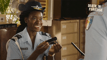 Happy Stapler GIF by Death In Paradise