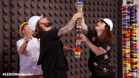 Channel 9 Reaction GIF by LEGO Masters Australia