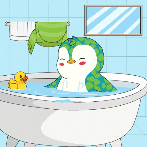 Rubber Duck Water GIF by Pudgy Penguins