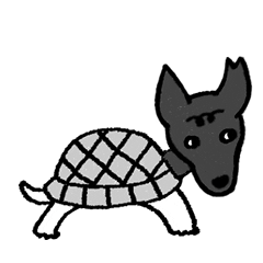 Hold On Dog Sticker