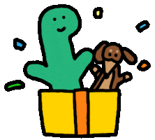 Dog Celebration Sticker by Joguman Studio