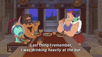 Tv Show Drinking GIF by AniDom