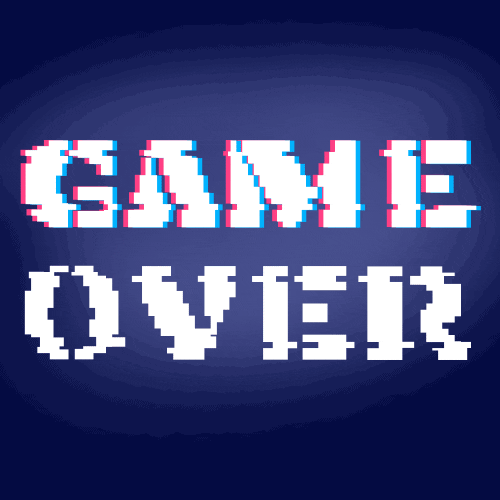 pixelated game over gif