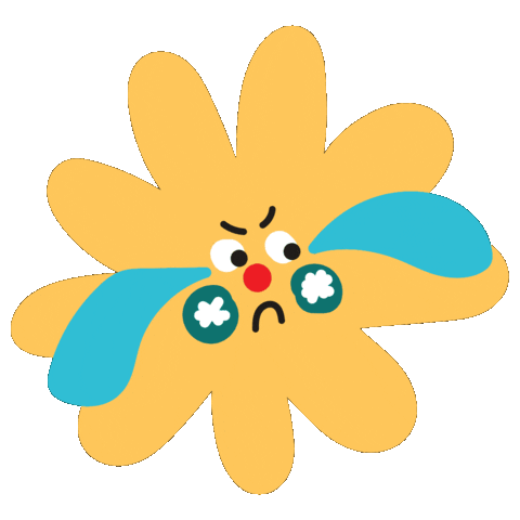 Sad Flower Sticker