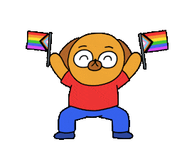 Proud Gay Pride Sticker by Timothy Winchester