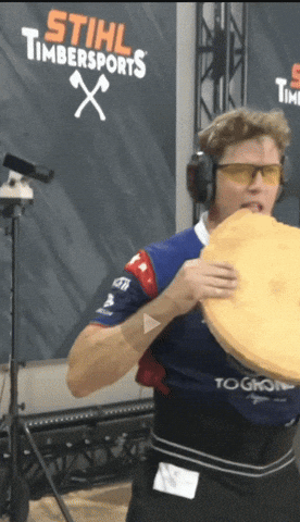 Hungry Snack GIF by STIHL TIMBERSPORTS®