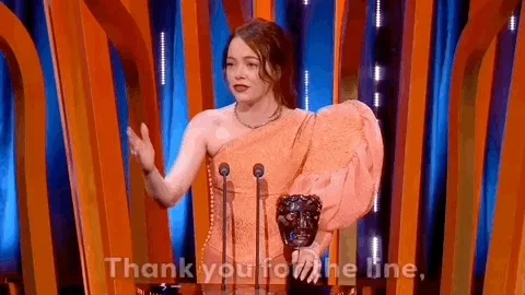 Emma Stone Bafta Film Awards GIF