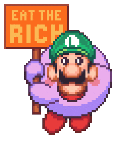 Eat The Rich Pixel Art Sticker