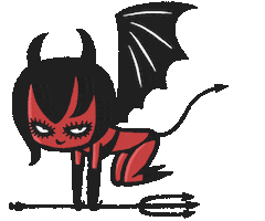 Red Devil Halloween Sticker