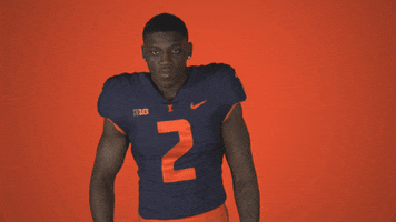 Flexing College Football GIF by Fighting Illini Athletics
