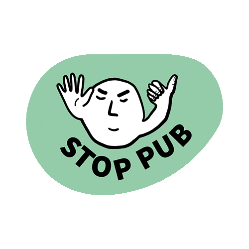 Stop Pub Sticker by Studio Cutis