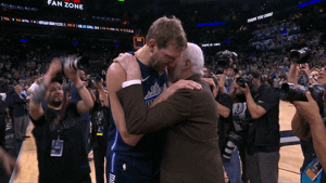 Dallas Mavericks Hug GIF by NBA