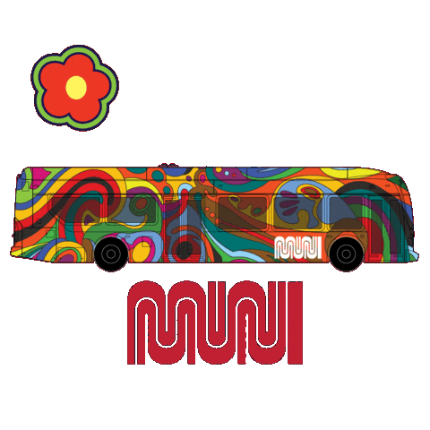 Grateful Dead Bus Sticker by SFMTA-Muni