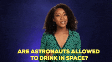 becausescience space drinking nerdist astronauts GIF