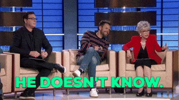 He Doesnt Know Joel Mchale GIF by ABC Network