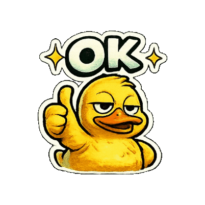 Duck Yes Sticker