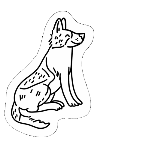 High Five Dog Sticker