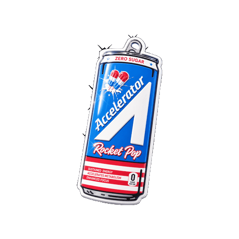 Energy Drink Rocket Pop Sticker by Accelerator Active Energy