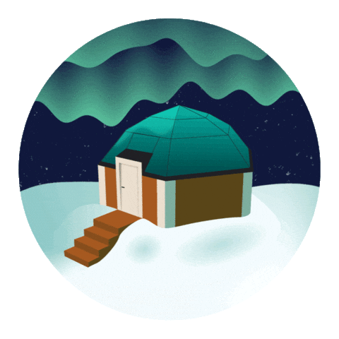 Northern Lights Winter Sticker by Arctic Snow Hotel and Glass Igloos