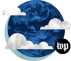 Moon Earth Sticker by The Washington Post