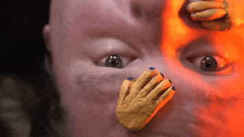 theoddcreative tiny hands hands on face hands are weird face hands GIF