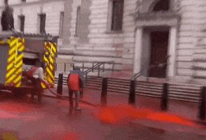 red london protest climate protest fake blood GIF