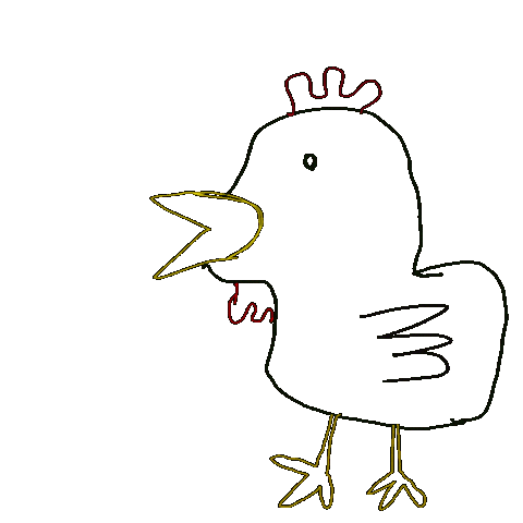 Bird Chicken Sticker