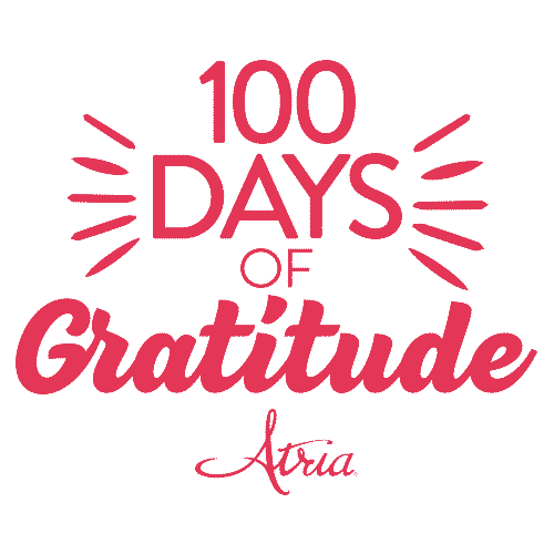 100 Days Thank You Sticker by Atria Senior Living