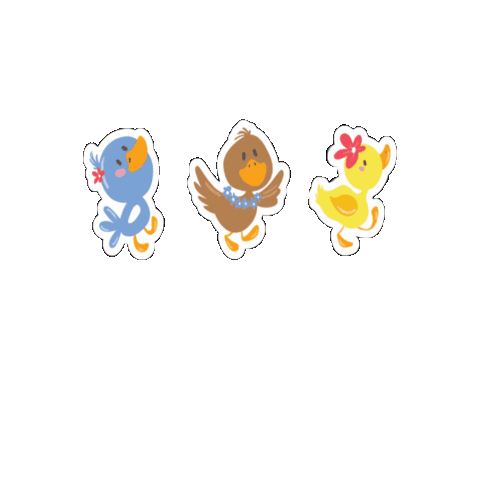 Three Little Ducks Hawaii Sticker