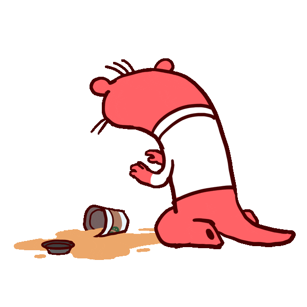 Sad Coffee Sticker by Robert the Otter