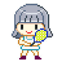 Pixel Tennis Sticker