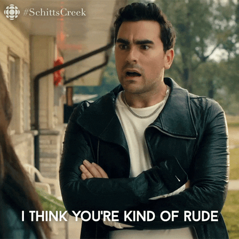 Insulting Dan Levy GIF by CBC - Find & Share on GIPHY