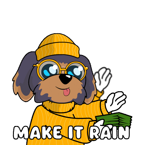 Make It Rain Money Sticker by BoDoggos