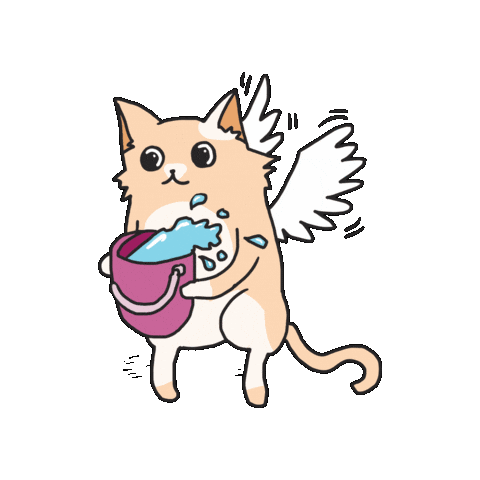 Cat Water Sticker by Nuorten mielenterveysseura Yeesi ry