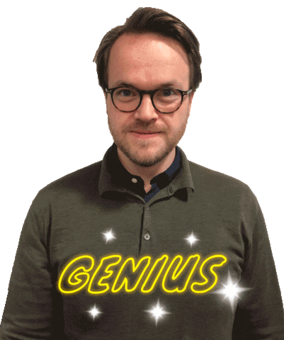 Genius Eirik Sticker by Nordic Screens