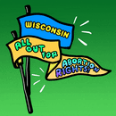 Wisconsin All Out for Abortion Rights flag