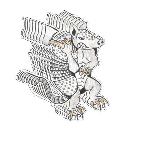 Armadillo Axe Throwing Sticker