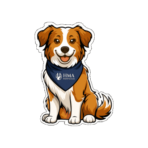 Cute Dog Sticker by HMA Mortgage