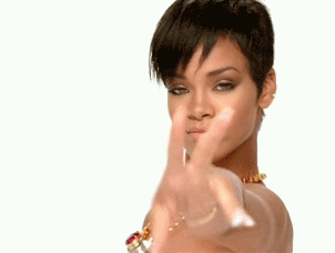 Rihanna Wink GIF by AnimatedText