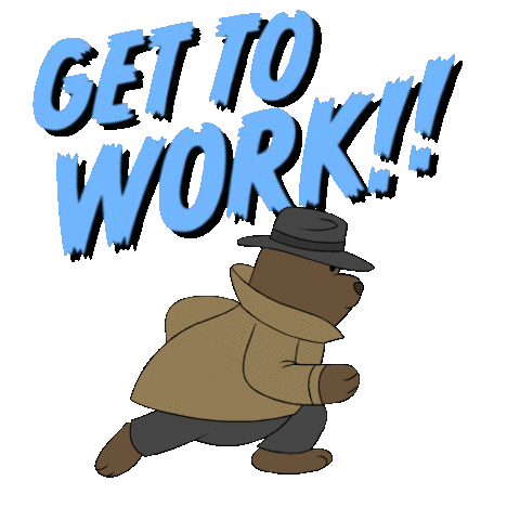 Working Get To Work Sticker by Sketchboard Pro