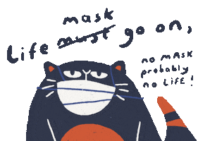 Go On Cat Sticker by sembangsembang