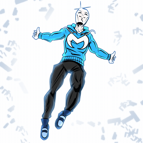 Flying Super Hero GIF
