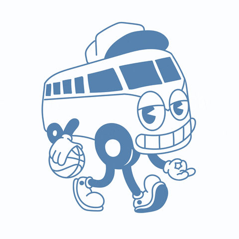 The Blue Bus Vintage GIF