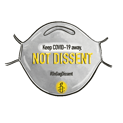 Dissent Mask Sticker by Amnesty India