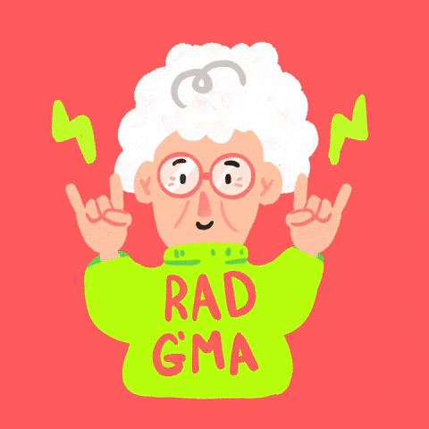 Rock On Grandma GIF