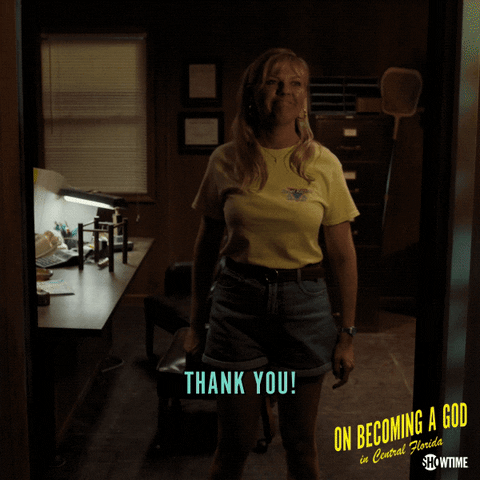 Kirsten Dunst Thank You GIF by On Becoming A God in Central Florida