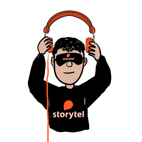 Podcast Listening Sticker by Storytel Italy