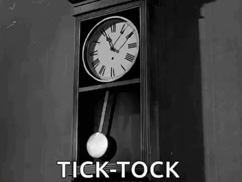 Clock Tick Tock GIF by MOODMAN - Find & Share on GIPHY